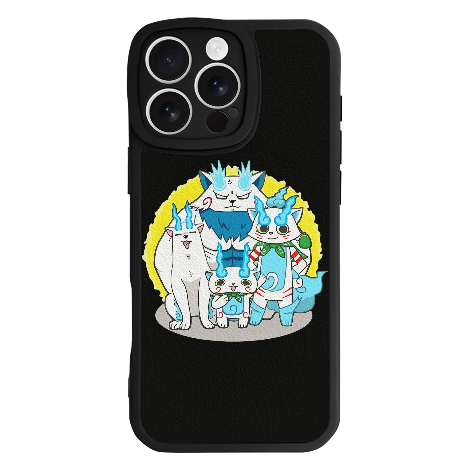 （画像用） 妖怪ウォッチ Yo-kai Watch 【iPhone 16シリーズ対応】シリコンスマホケース（レザー調） 材質：シリコン